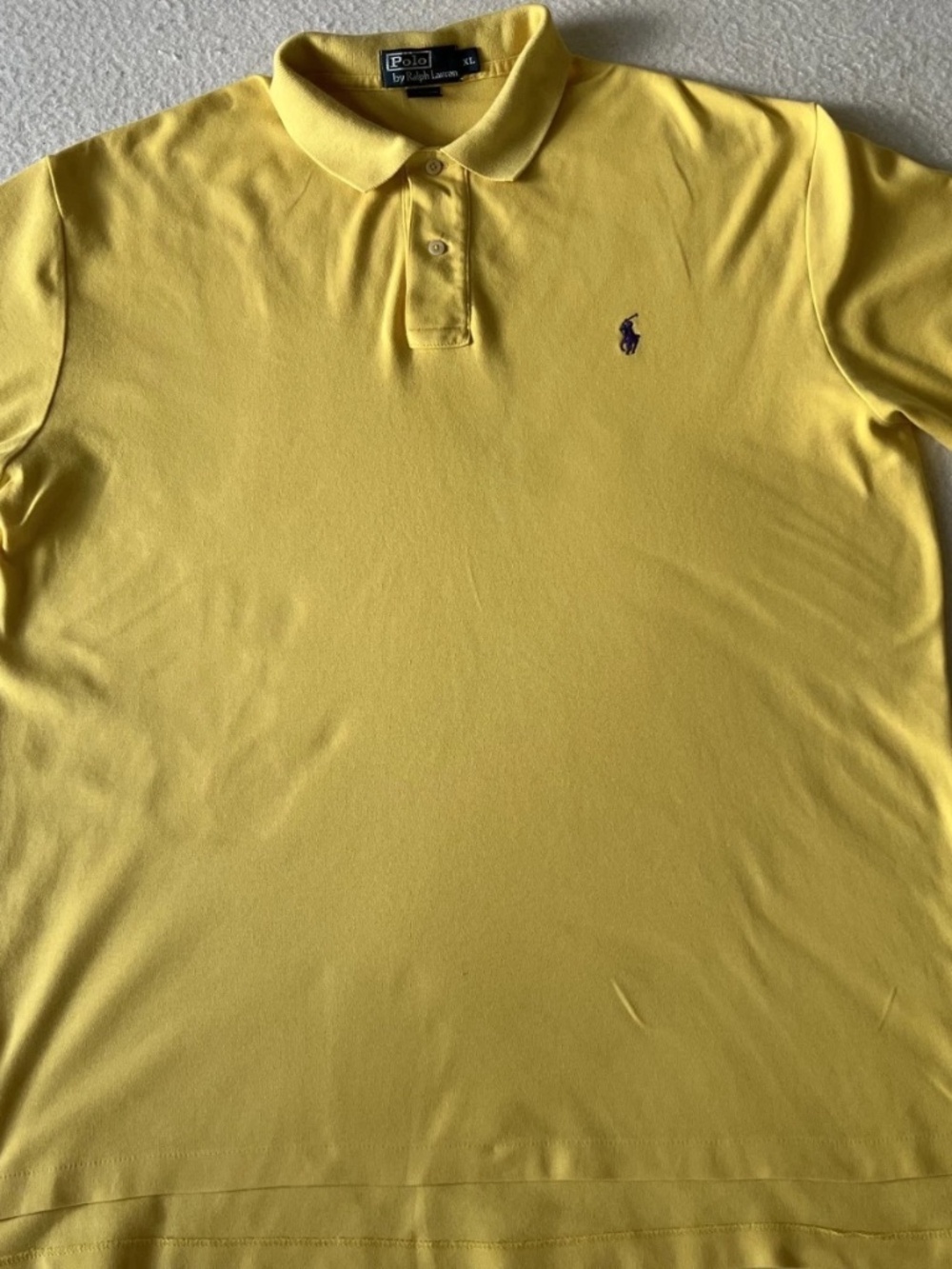 Polo Ralph Lauren Yellow Mens XL Polo Collared Shirt